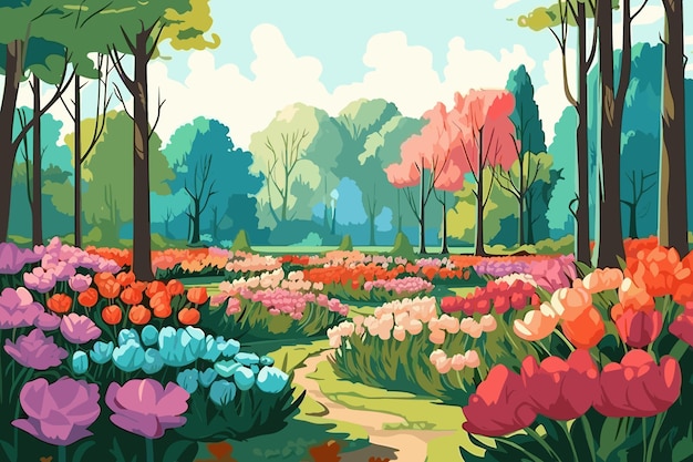 ベクトル 水彩手描き花ベクトル アート絵画イラスト花のパターン水彩花
