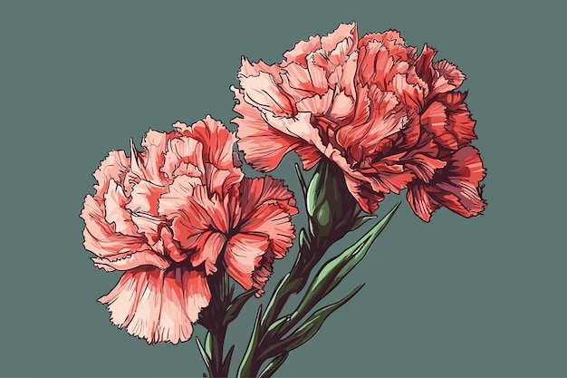 Watercolor handpainted flower vector art painting illustration