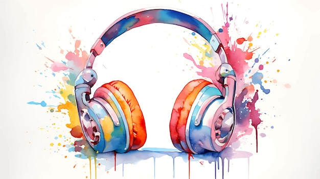 Watercolor headphone