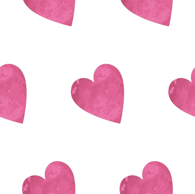 Watercolor hearts seamless background watercolor heart pattern colorful watercolor texture