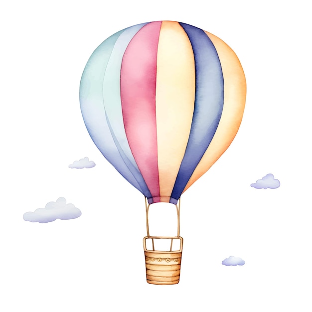 watercolor Hot air balloon Cartoon balloon clipart