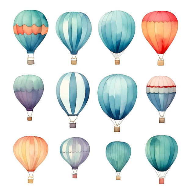 watercolor Hot air balloon Cartoon balloon clipart