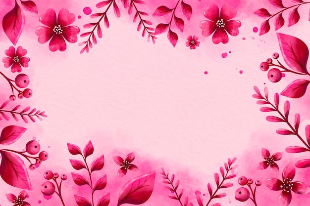 Vector watercolor hot pink background