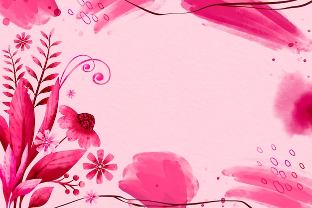 Vector watercolor hot pink background