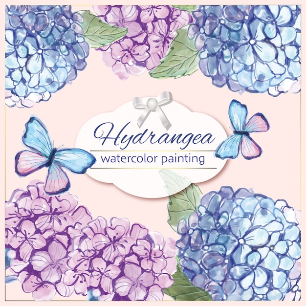 Watercolor hydrangea