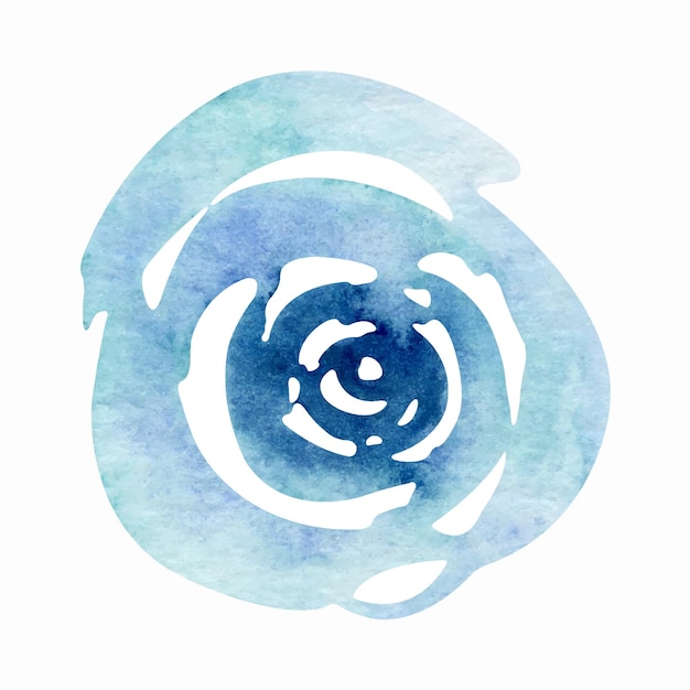 Watercolor illustration of abstract rose isolated on a white background