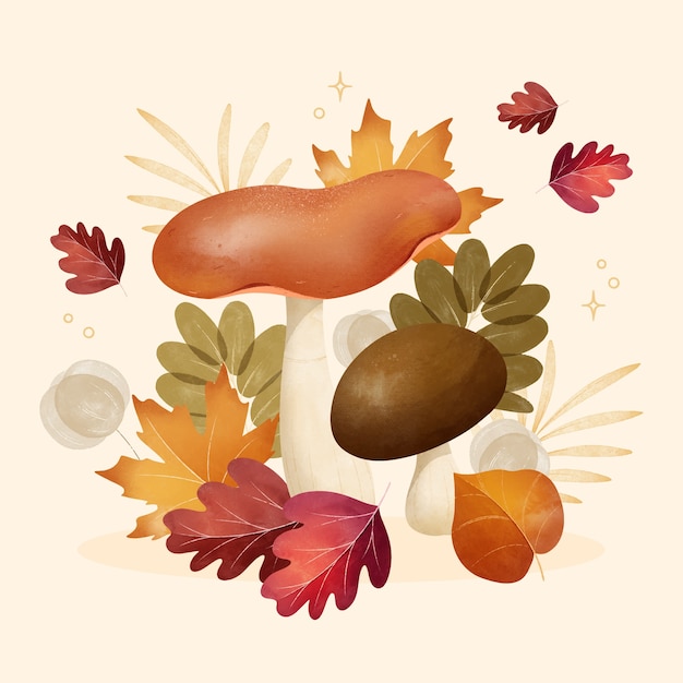 Watercolor illustration for autumn celebration