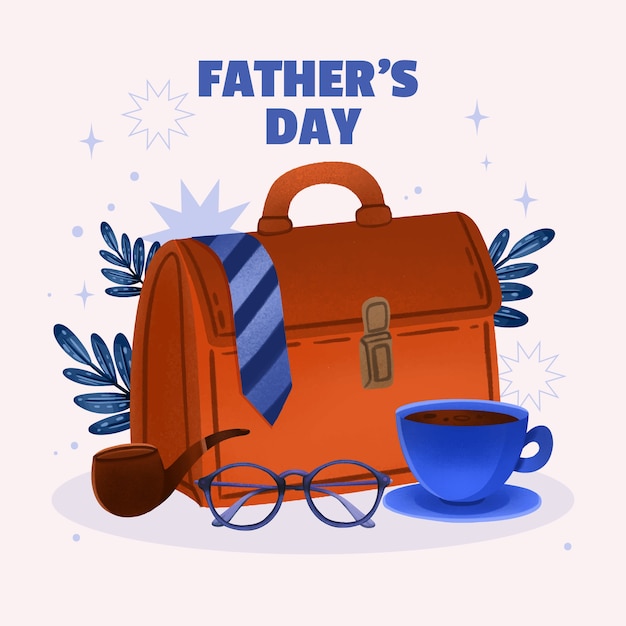 Vector watercolor illustration for father's day celebration