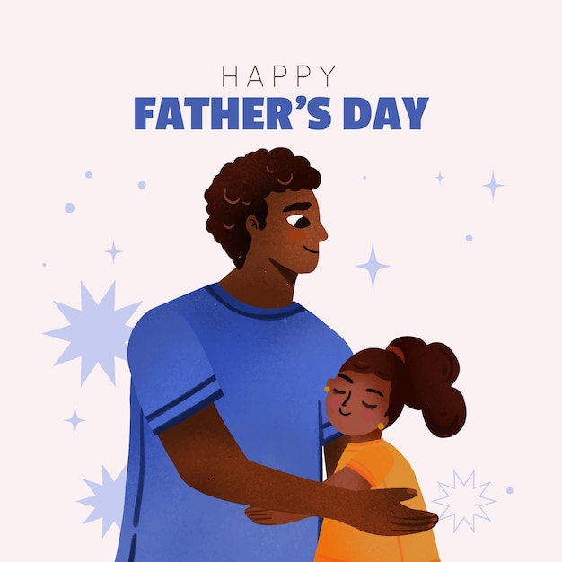 Vector watercolor illustration for father's day celebration