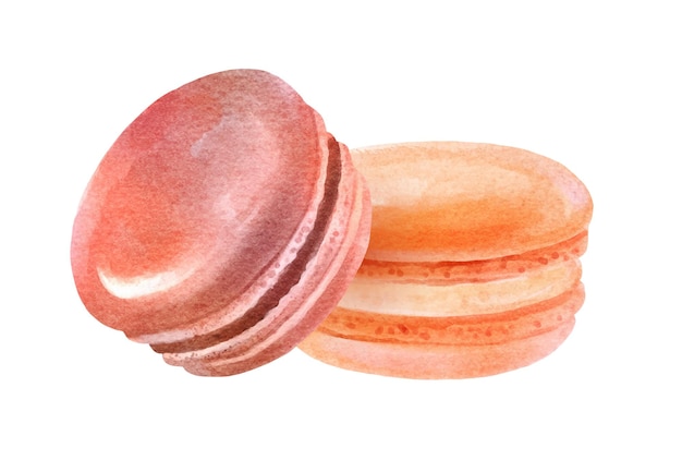 Вектор Акварельная иллюстрация macarons