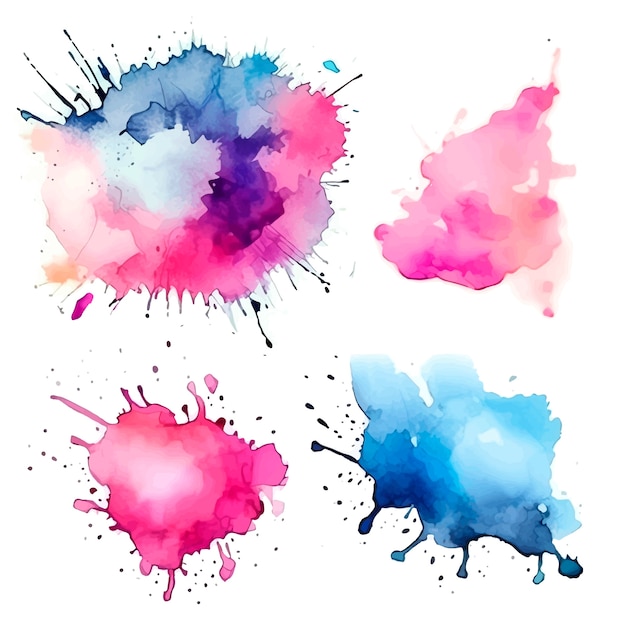 Vector watercolor ink splash element