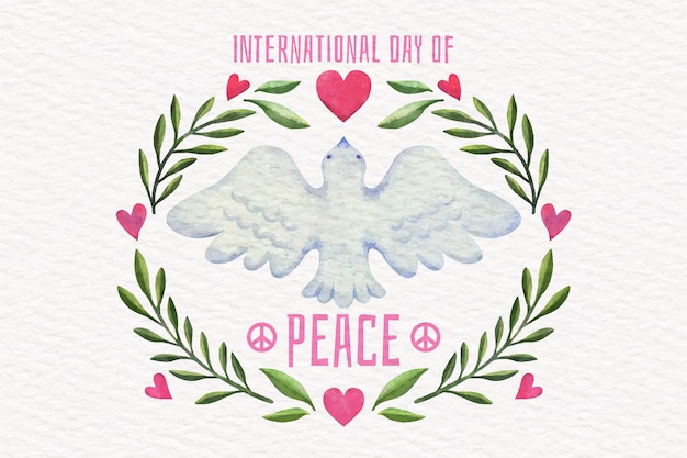 Vector watercolor international day of peace