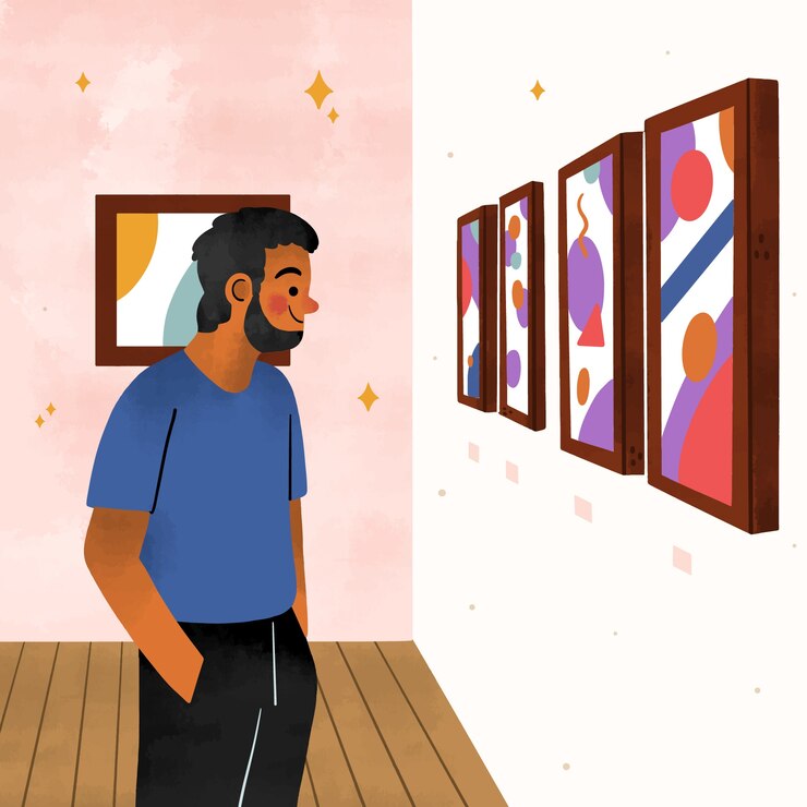 Vector watercolor international museum day illustration