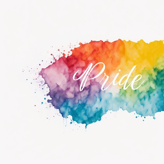 Vector watercolor isolated on white background gay