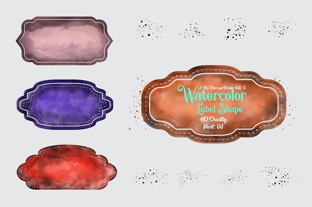 Vector watercolor label vector