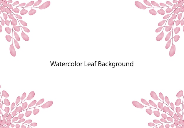 Watercolor leaf background vol