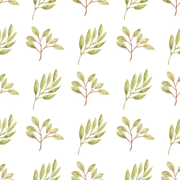 수채화 잎 원활한 패턴