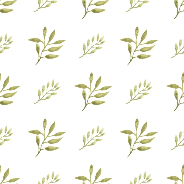 수채화 잎 원활한 패턴