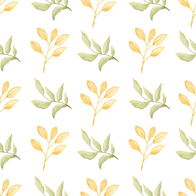 Vector watercolor leaf seamless pattern