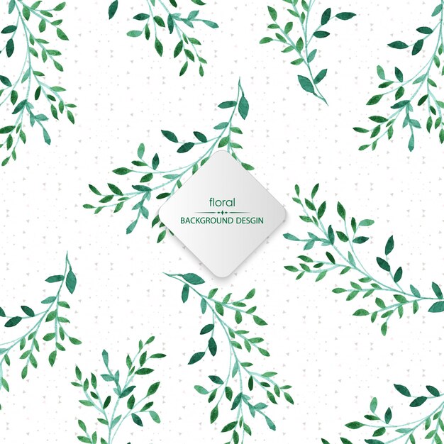Vector watercolor leaves background