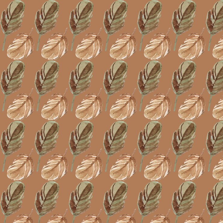 Vector watercolor leaves pattern