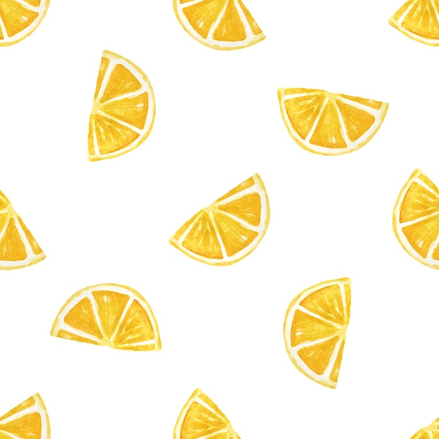 Watercolor lemons on a white background. seamless pattern.