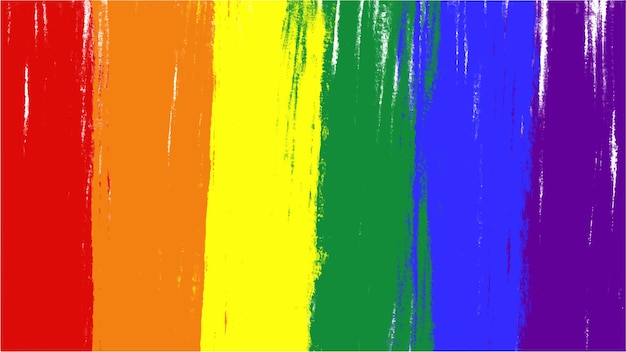 Vettore bandiera dell'arcobaleno del giorno dell'orgoglio lgbt dell'acquerello
