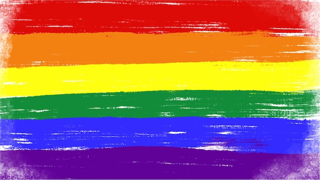 수채화 lgbt 프라이드 데이 레인보우 플래그