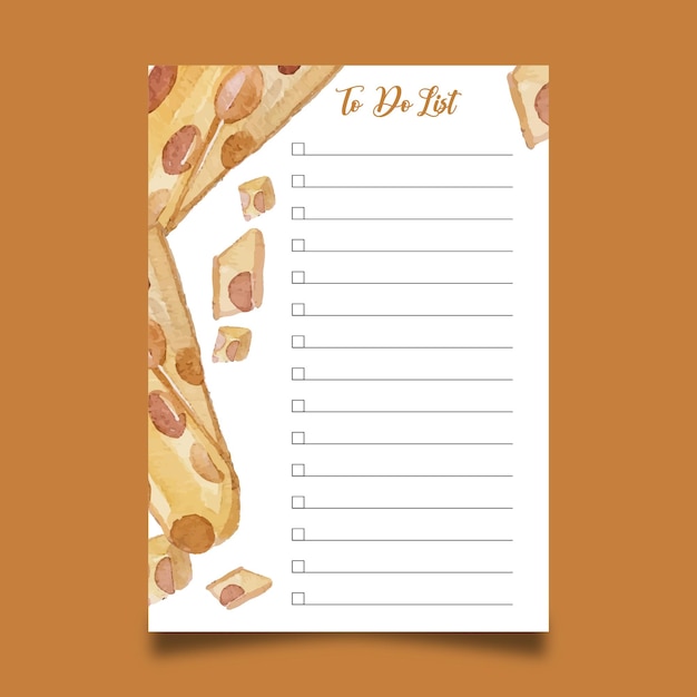 watercolor to do list template