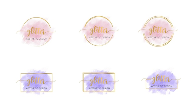 Watercolor logo template