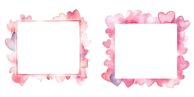 watercolor of love frame