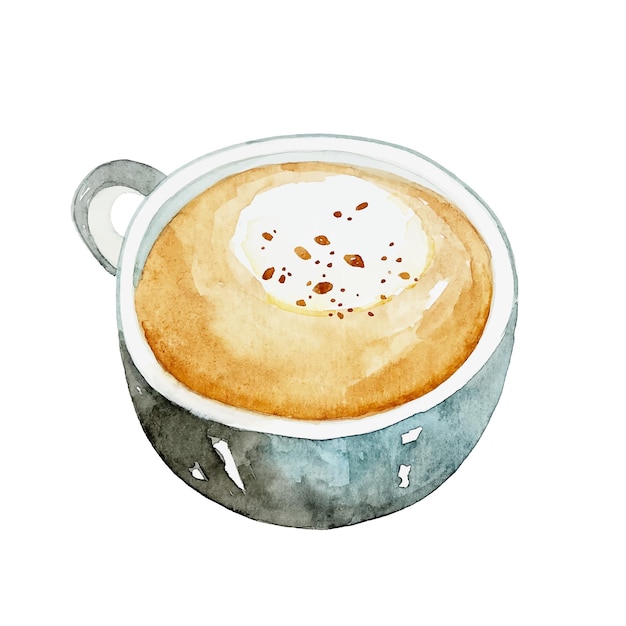 Vector watercolor macchiato