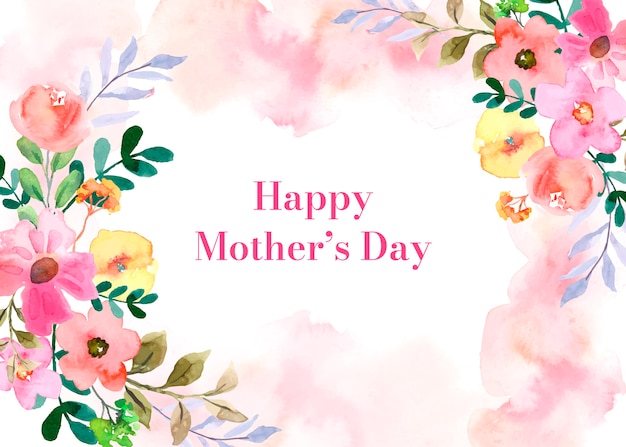 Watercolor mothers day background