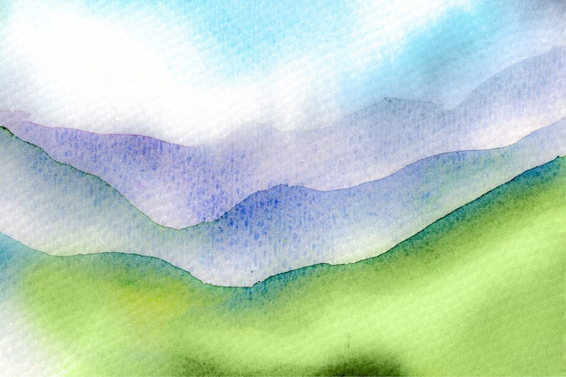 Vettore acquerello astratto di montagna