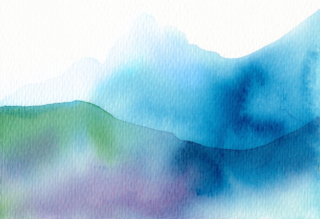 Watercolor mountain abstract texture background