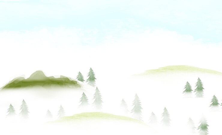 Vector 水彩自然背景風景シーン