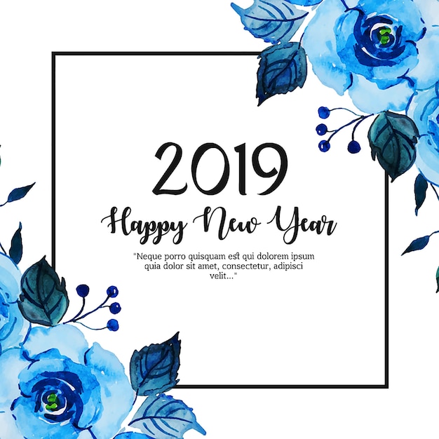 Watercolor New Year Background