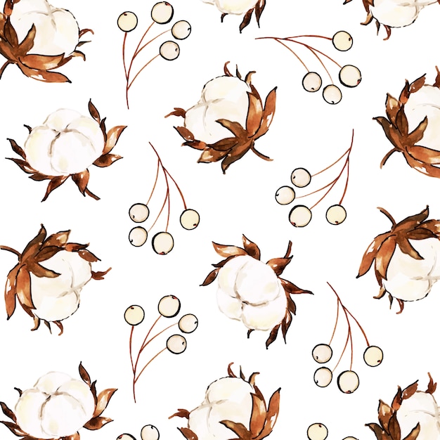 Watercolor New Year Pattern Background 