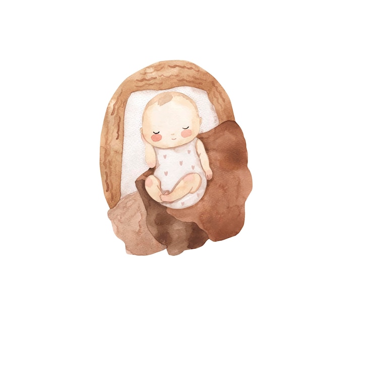 Vector 신생아 에 대한 수채화 그림