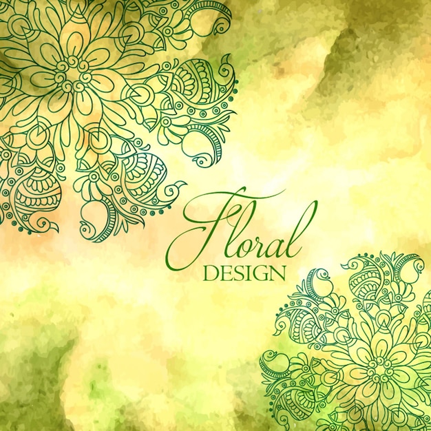 Watercolor ornamental design