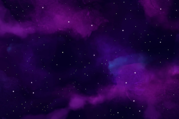 Vector watercolor outer space purple background