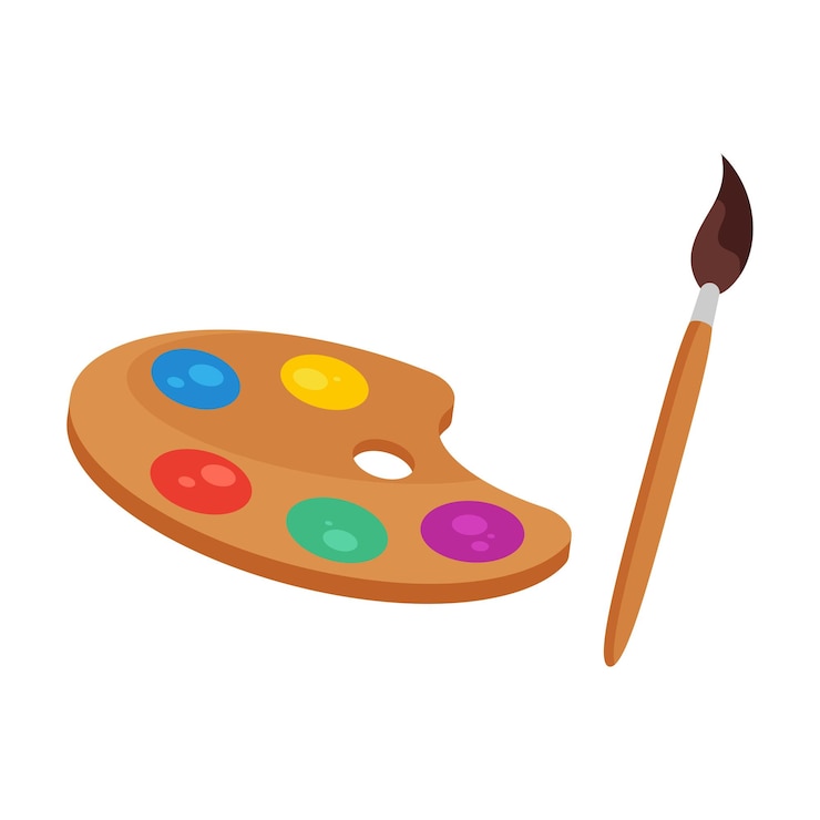 Vector watercolor paint palette vector illustration