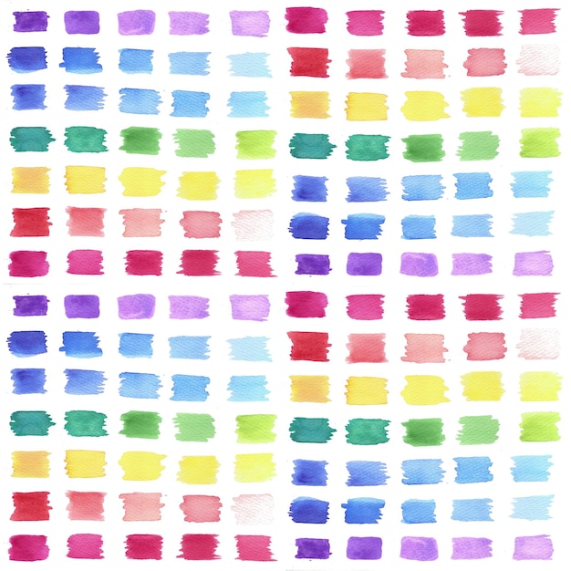 Watercolor paint swatches palette