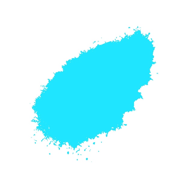 Vector watercolor painted light blue brush stroke