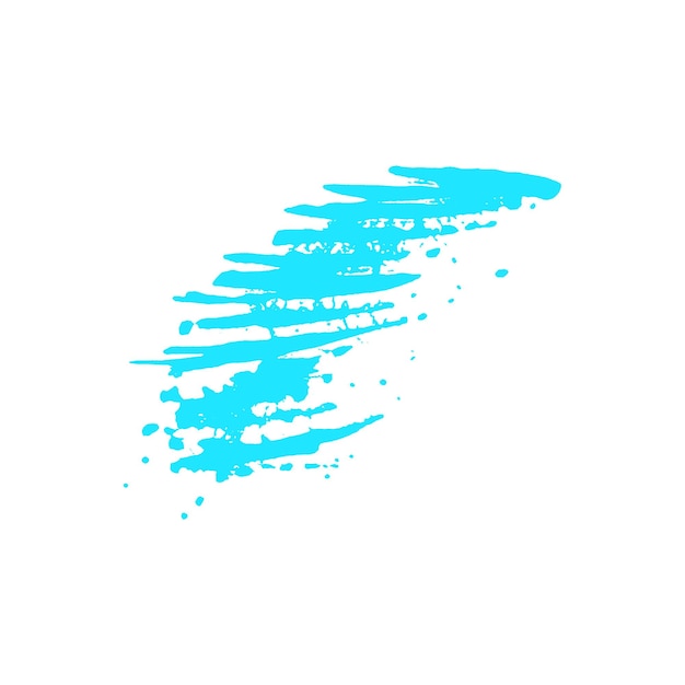 ベクトル 水彩画で描かれた淡い青色のブラッシュストローク