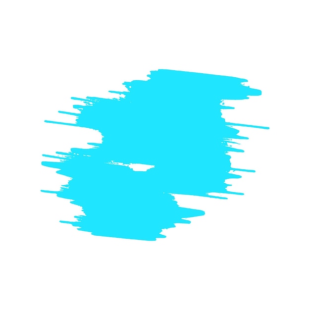 ベクトル 水彩画で描かれた淡い青色のブラッシュストローク