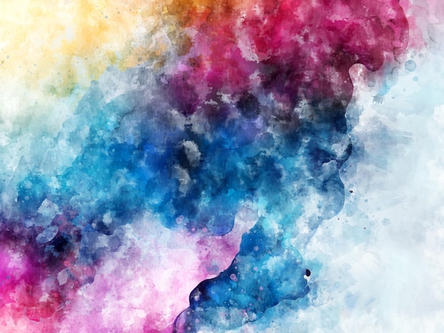 Vector watercolor painting of a colorful watercolor background