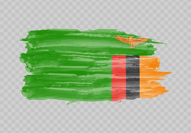 ザンビアの水彩画の旗