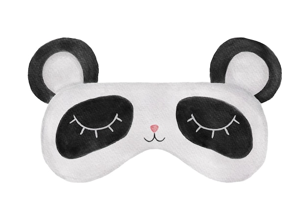 Watercolor panda mask for sleeping