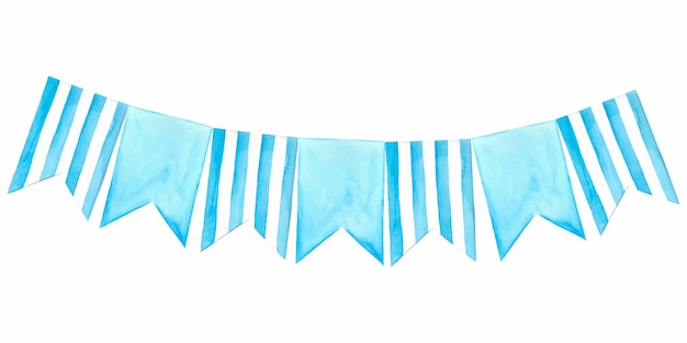 Watercolor party flags